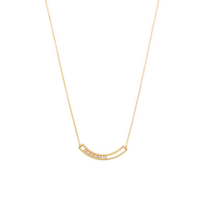 Curve Rolling Pearls Necklace