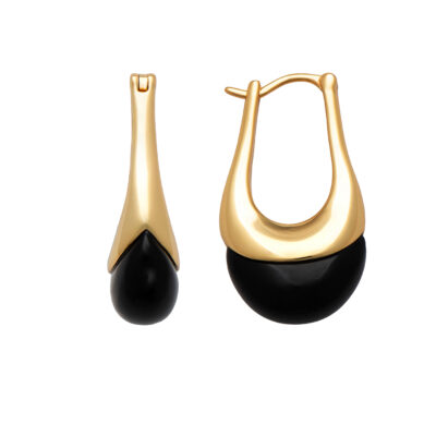 Aurora Drop Earrings Gold/Blk