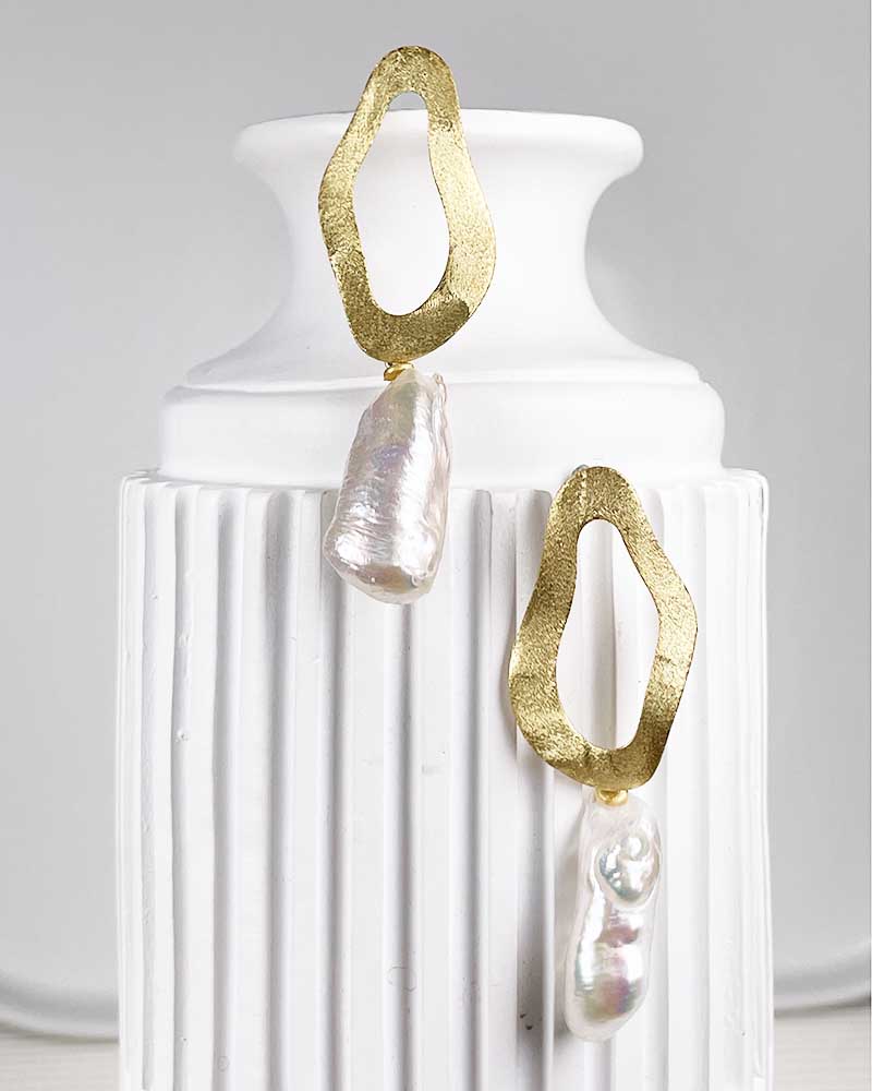 Single Link Earrings Silver - Image 3