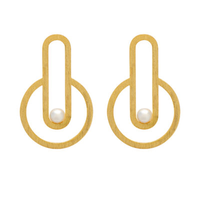 Interconnected #2 Earrings Gold