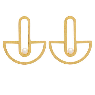 Interconnected #1 Earrings Gold