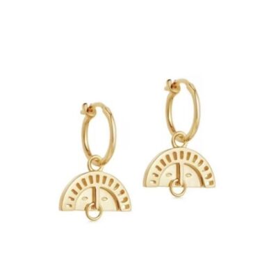 Half Moon Hoop Earrings